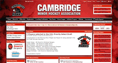 Desktop Screenshot of cambridgeminorhockey.com